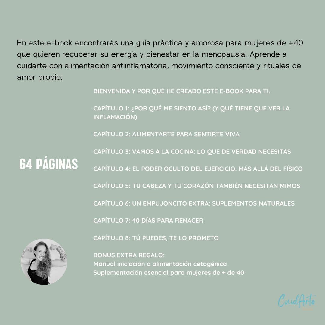 Menopausia | Salud Hormonal para Mujeres +40 | Manual Antiinflamatorio| Crecimiento personal | Ejercicio en casa | Suplementos naturales
