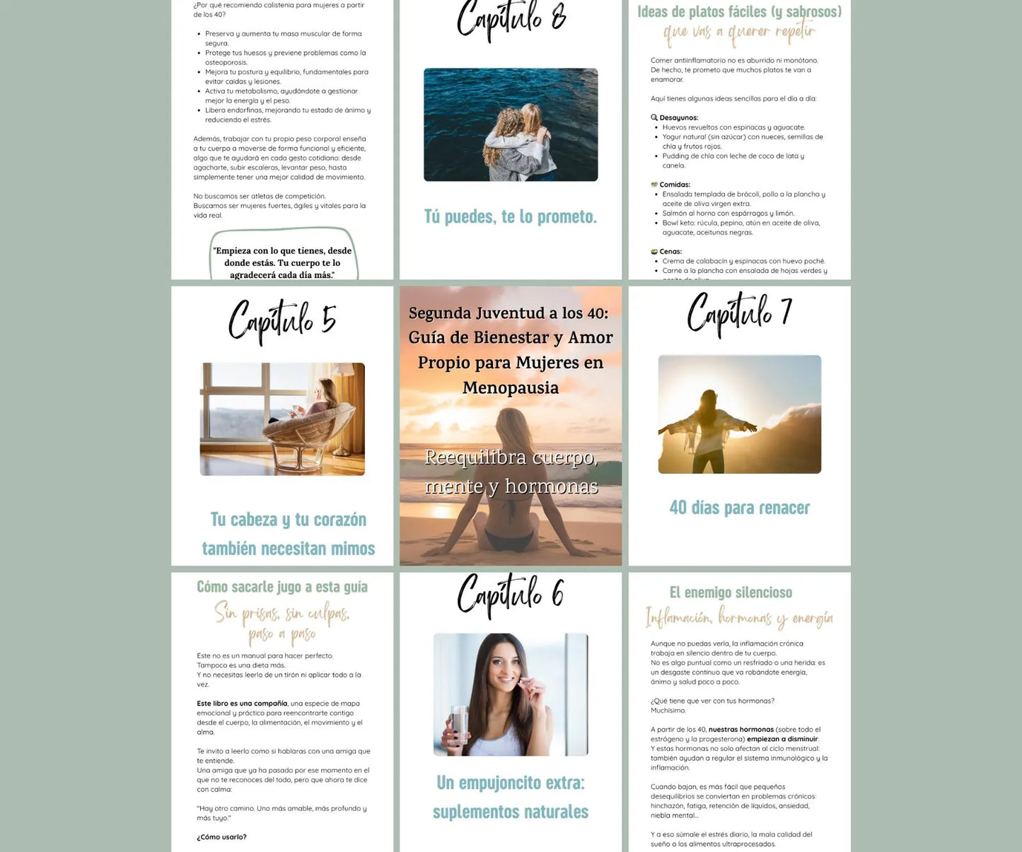 Menopausia | Salud Hormonal para Mujeres +40 | Manual Antiinflamatorio| Crecimiento personal | Ejercicio en casa | Suplementos naturales